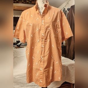 Men's cockatoo button up short sleeve shirt